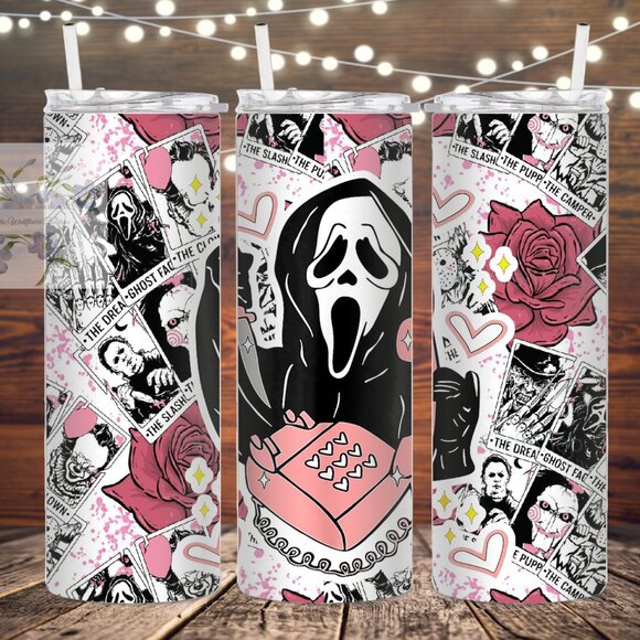 Handmade Other - Ghost Face Metal Insulated Tumbler